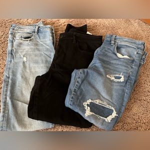 American eagle high rise Jean very good condition stretch size 14 (three jeans)